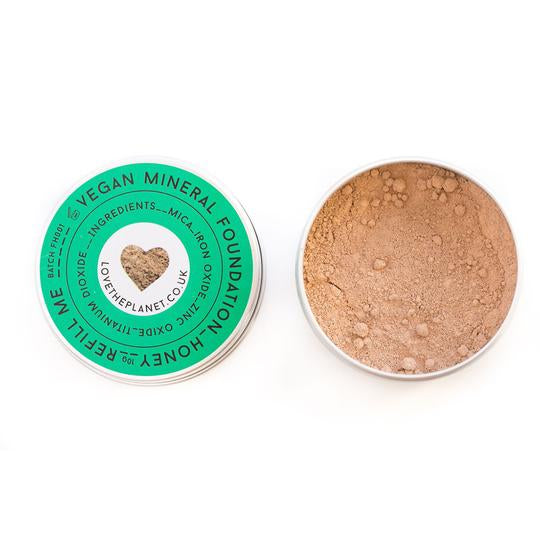 Plastic-Free Foundation - Love The Planet - Mineral Foundation - Honey - Life Before Plastik